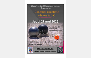 Concours doublette sénior